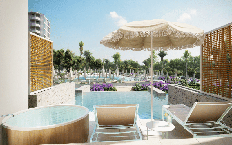 Hotel TRS Ibiza ligbedjes privezwembad