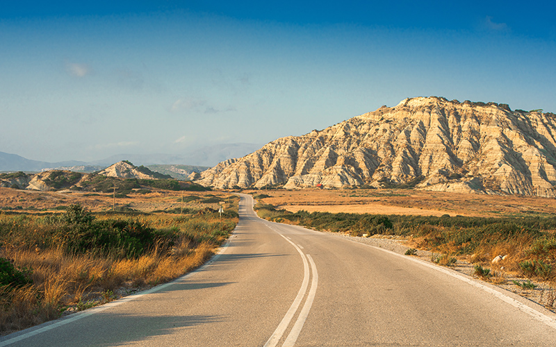 De Ataviros-berg is een heuvelachtige bezienswaardigheid op Rhodos