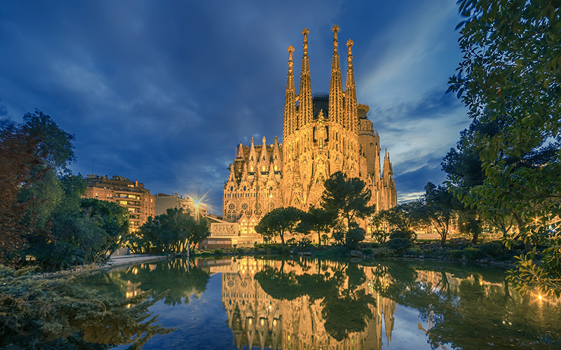 Uitzicht over een van de mooiste bezienswaardigheden van Barcelona: de Sagrada Familia