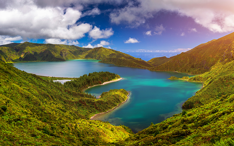 De Azoren is een groepje eilanden in de Atlantische Oceaan