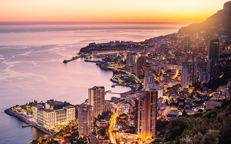 Prachtig uitzicht in Monaco, Frankrijk