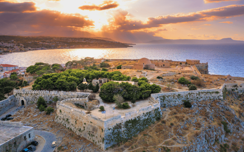 Fortezza fort tijdens zonsondergang